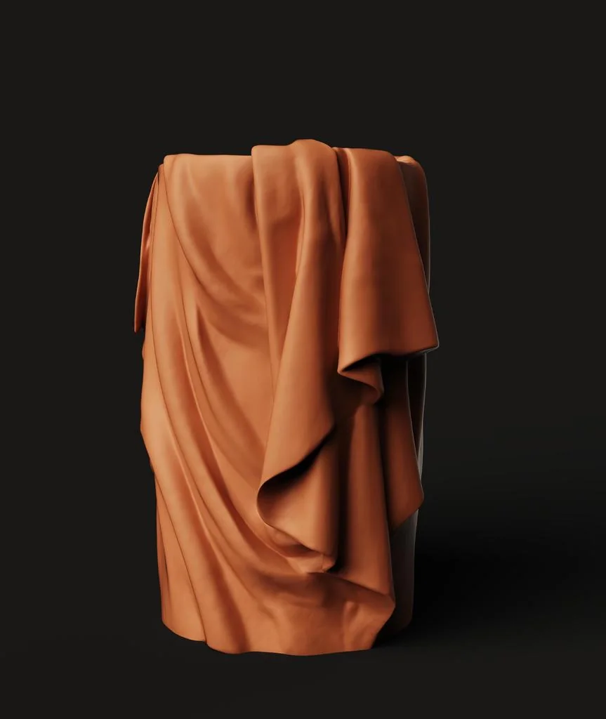 Ваза из драпированного материала | Ренессансный горшок