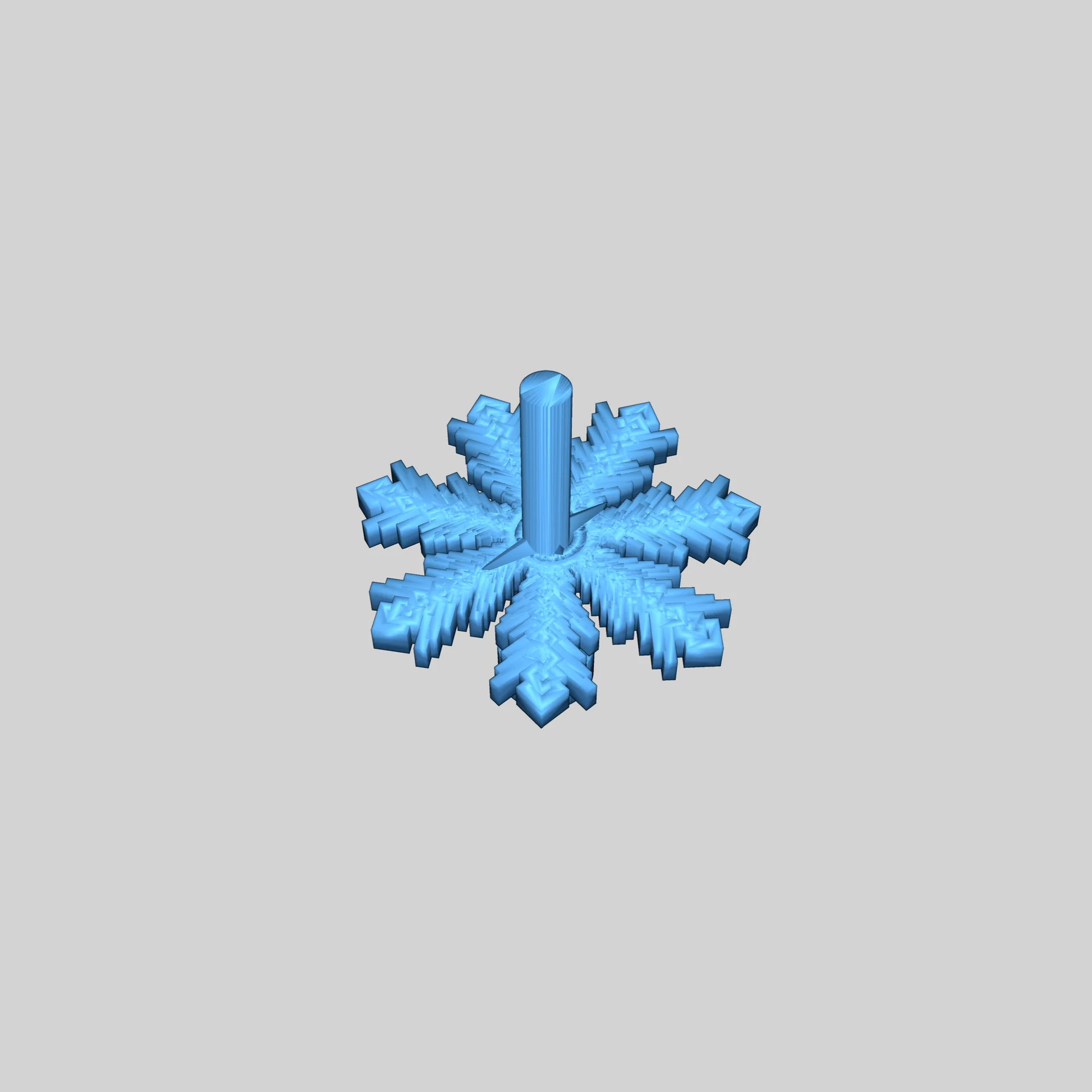 3D Модель: Крутящийся Снежинка Рождественская Елка