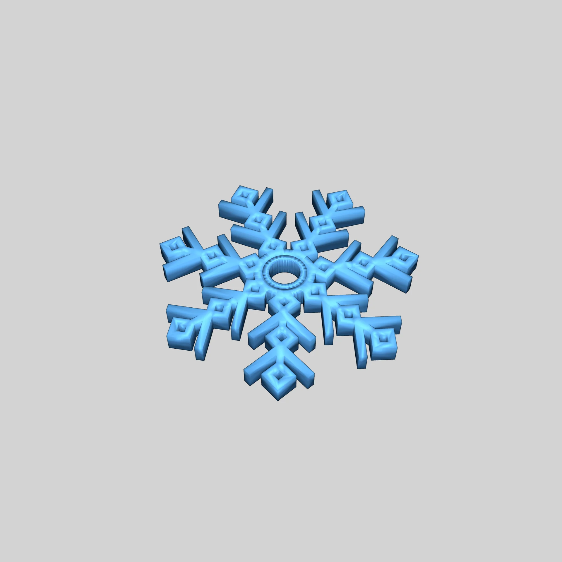 3D Модель: Крутящийся Снежинка Рождественская Елка