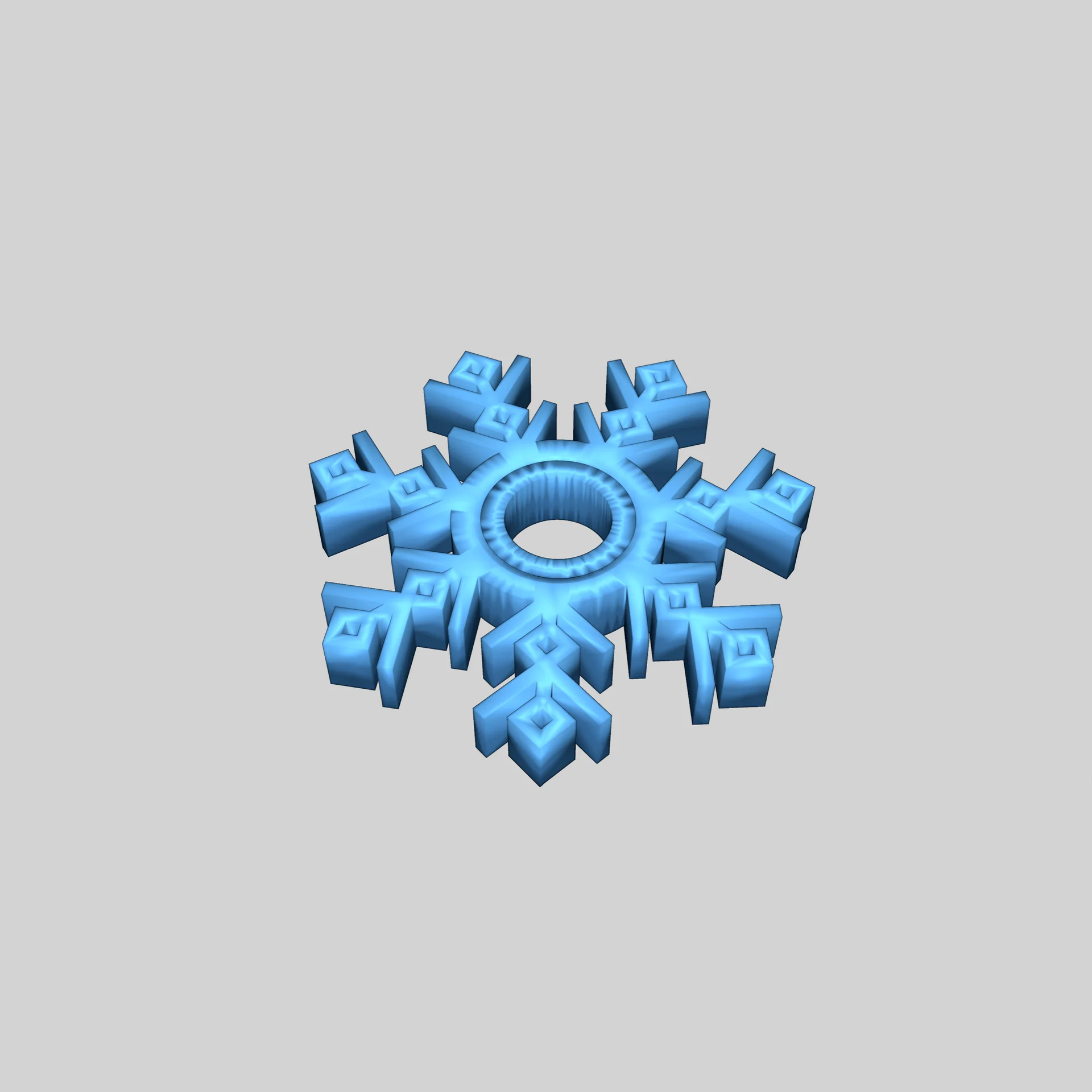 3D Модель: Крутящийся Снежинка Рождественская Елка