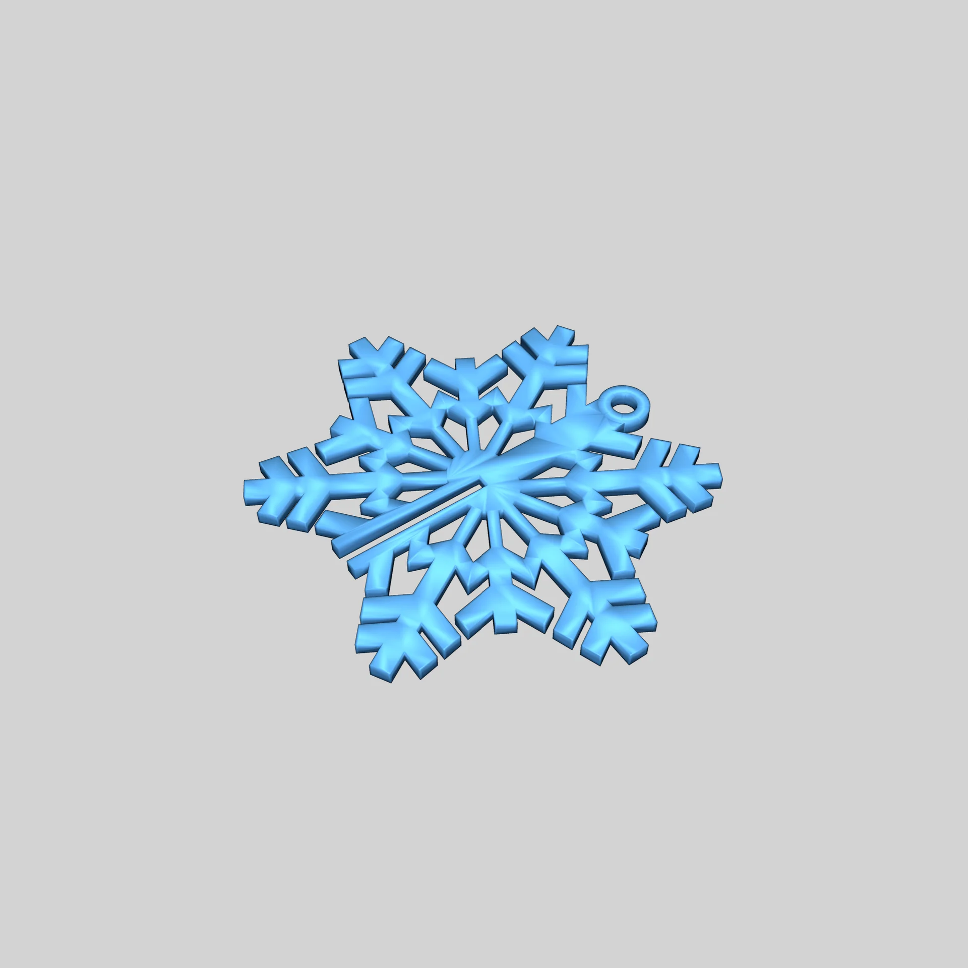 3D Снежинка с отверстием для подвешивания