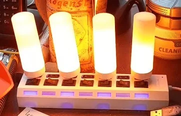 Лампа из оливковой чаши