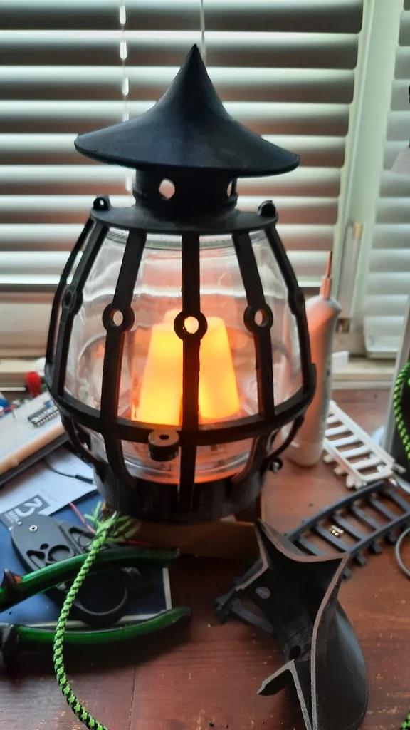 Лампа из оливковой чаши