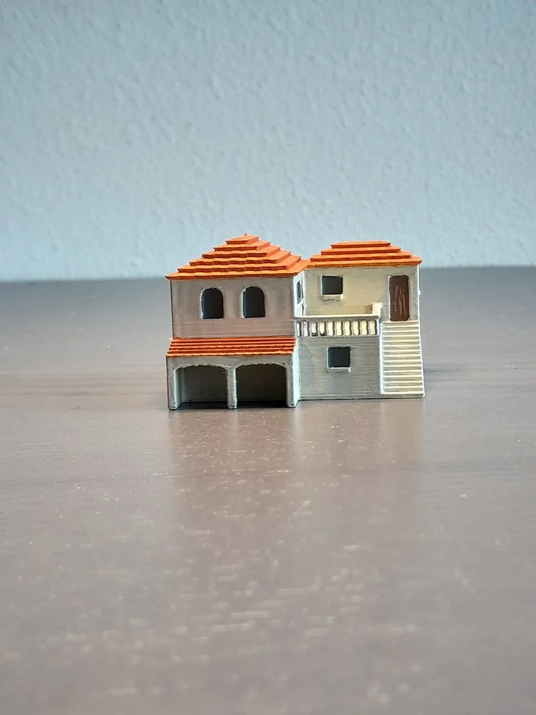 Средиземноморский дом в масштабе 10мм
