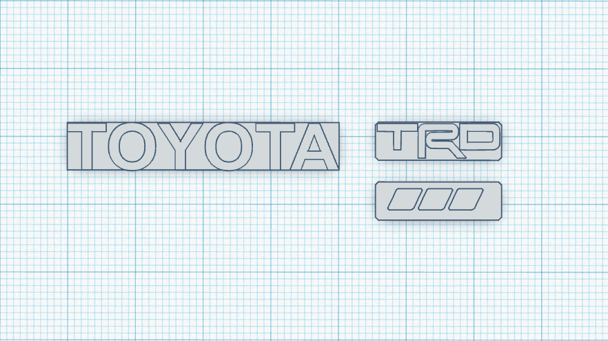 Эмблемы Toyota и TRD для Knight Customs решетки капота на Element RC Enduro Knightrunner