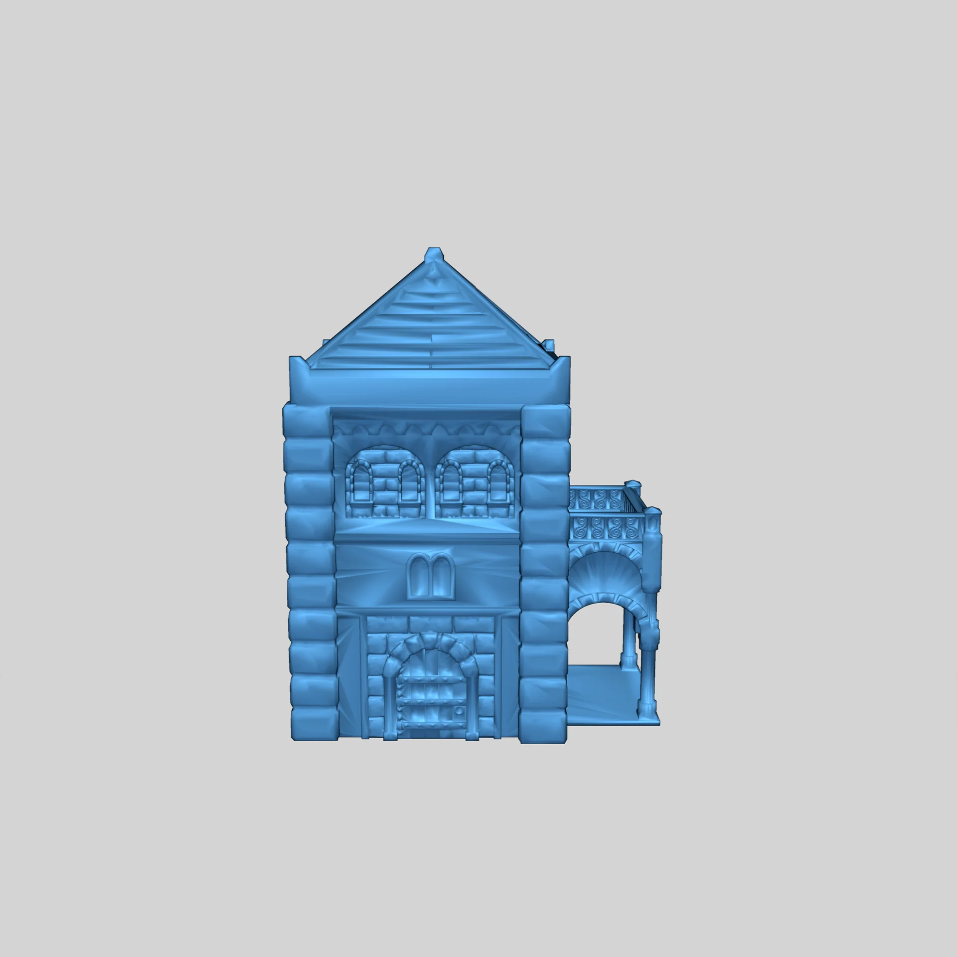 Здания Минас Тирита в масштабе 10 мм