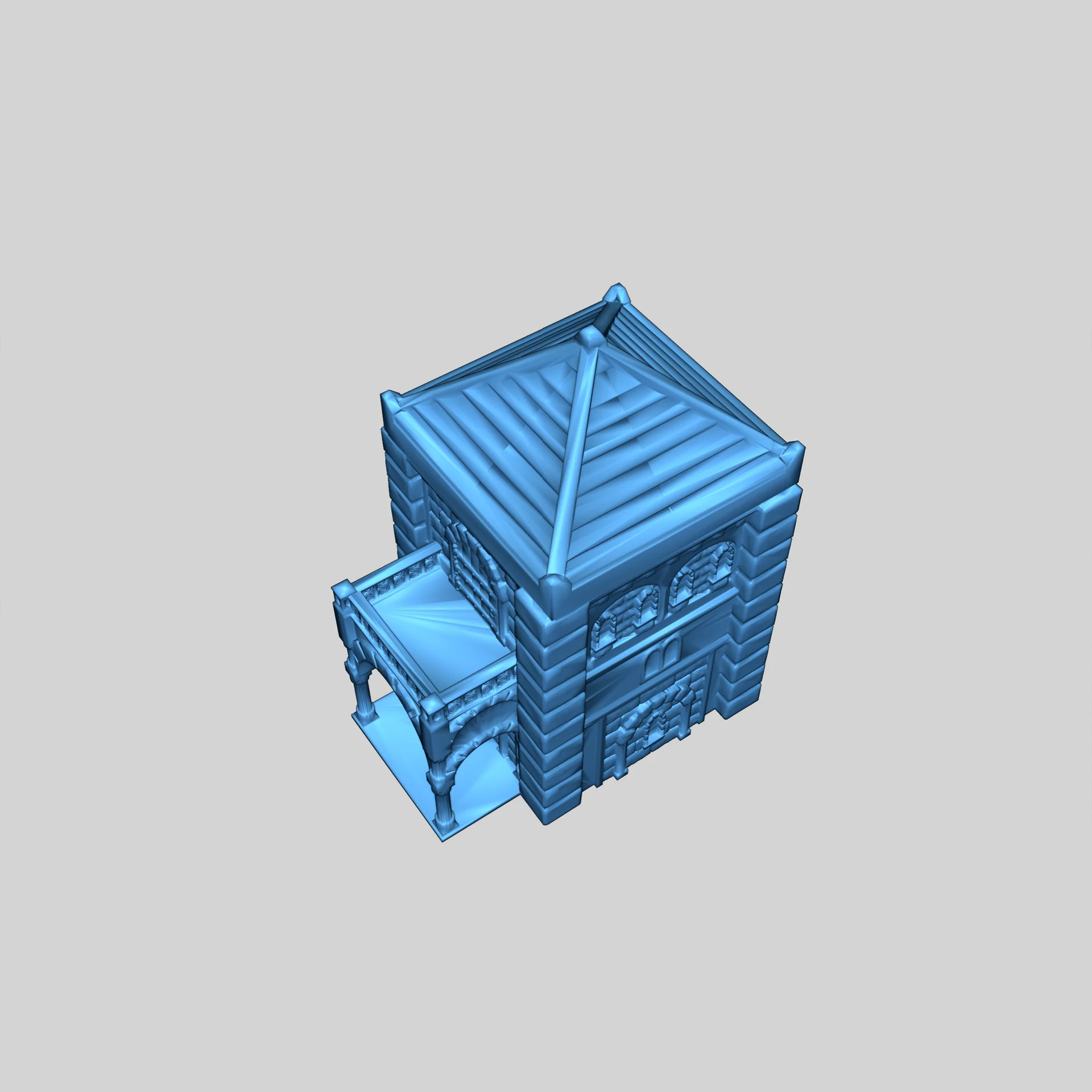 Здания Минас Тирита в масштабе 10 мм