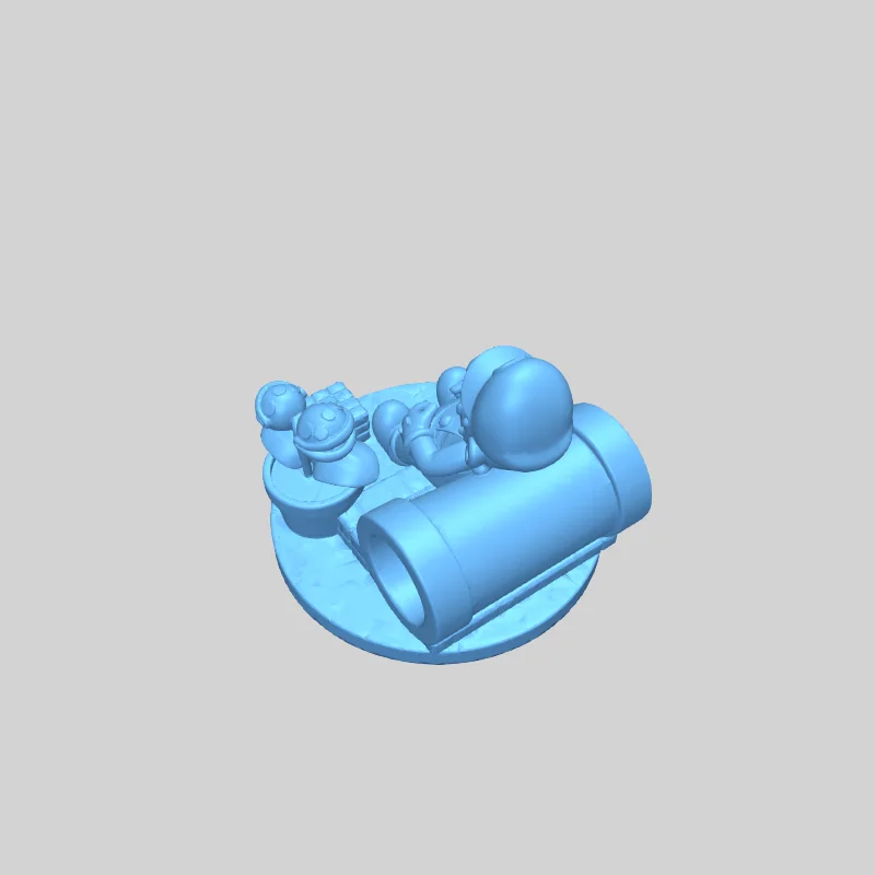 3D диорама Спящего Марио с трубой и кирпичами