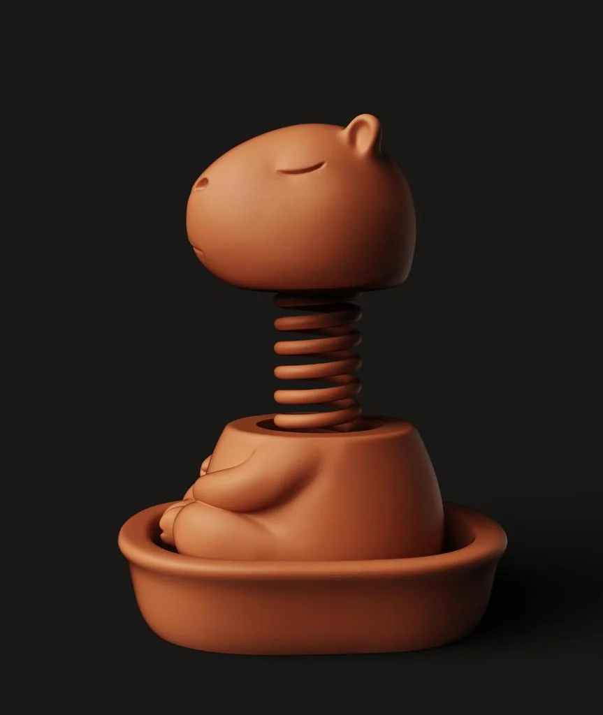 Зен Капибара Бобблхед | Медитирующая игрушка для стола