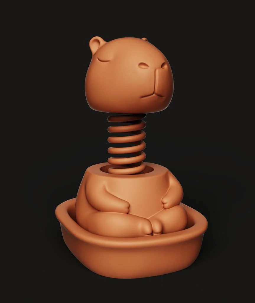 Зен Капибара Бобблхед | Медитирующая игрушка для стола