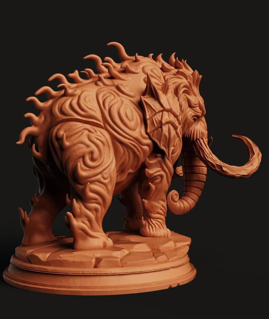 Модель Магма Мамонт: Элементальный Древний Зверь