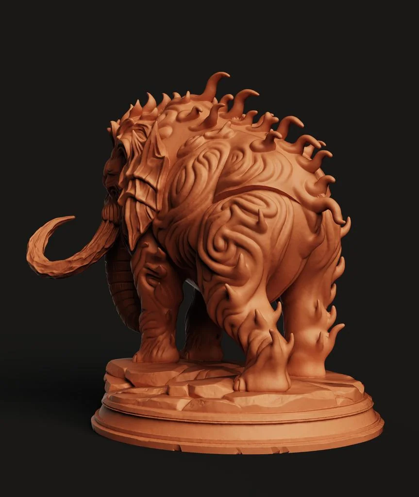 Модель Магма Мамонт: Элементальный Древний Зверь