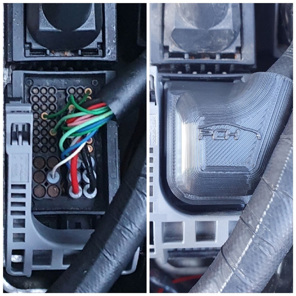 Крышка соединителя в районе блока предохранителей