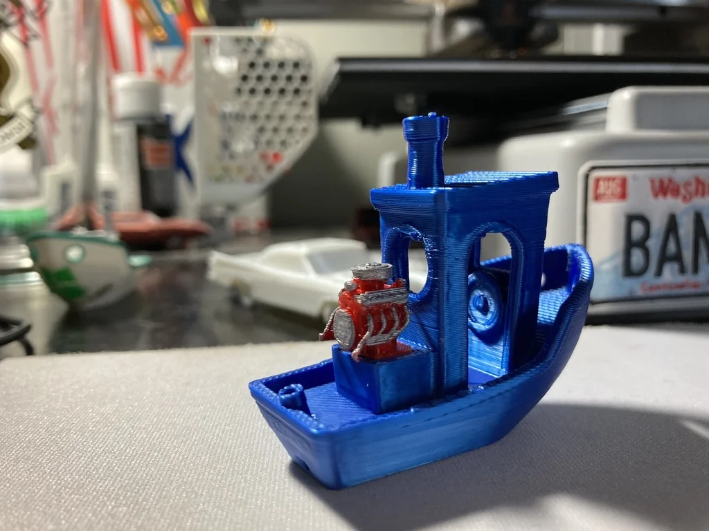 Модель двигателя 350 Chevy V8 для 3D Benchy