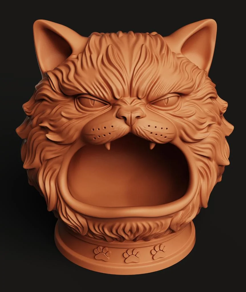 Статуэтка Angry Cat - Органайзер для рабочего стола