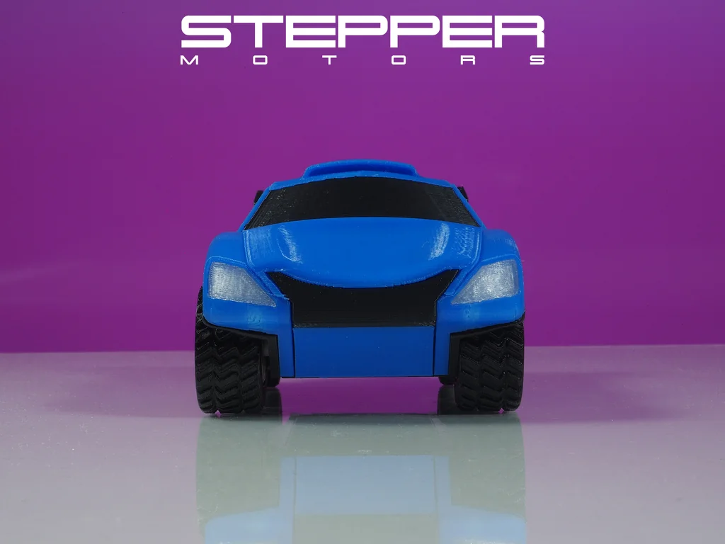 Модель раллийного автомобиля Дакар с моторами-степперами