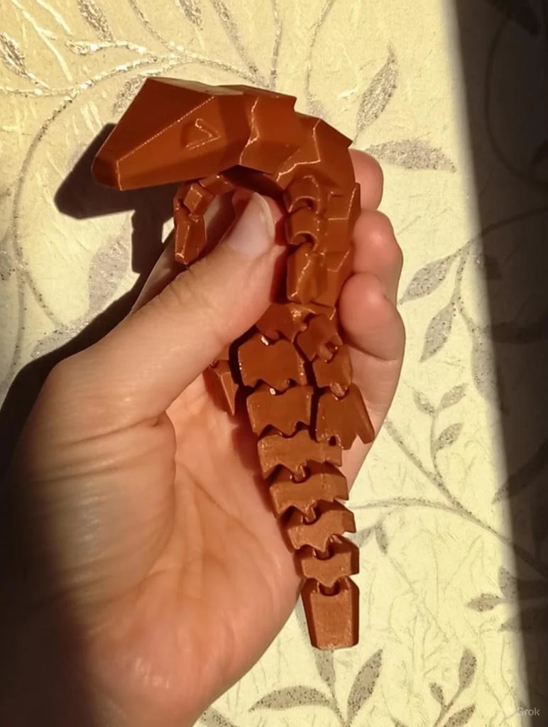 Артикулированный Кибер Геккон Дуо - Гибкий Ящер для Печати