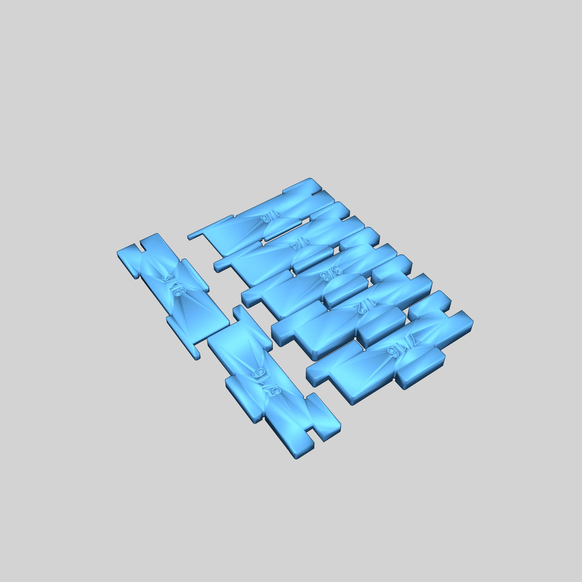 Комплект измерительных планок для деревообработки