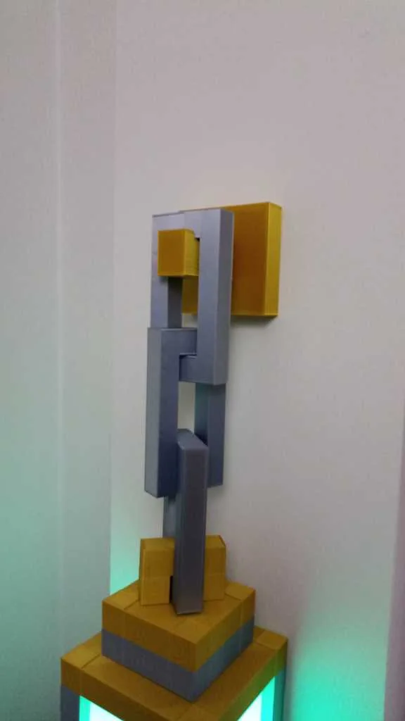 Настенный крепеж для лампы в стиле Minecraft