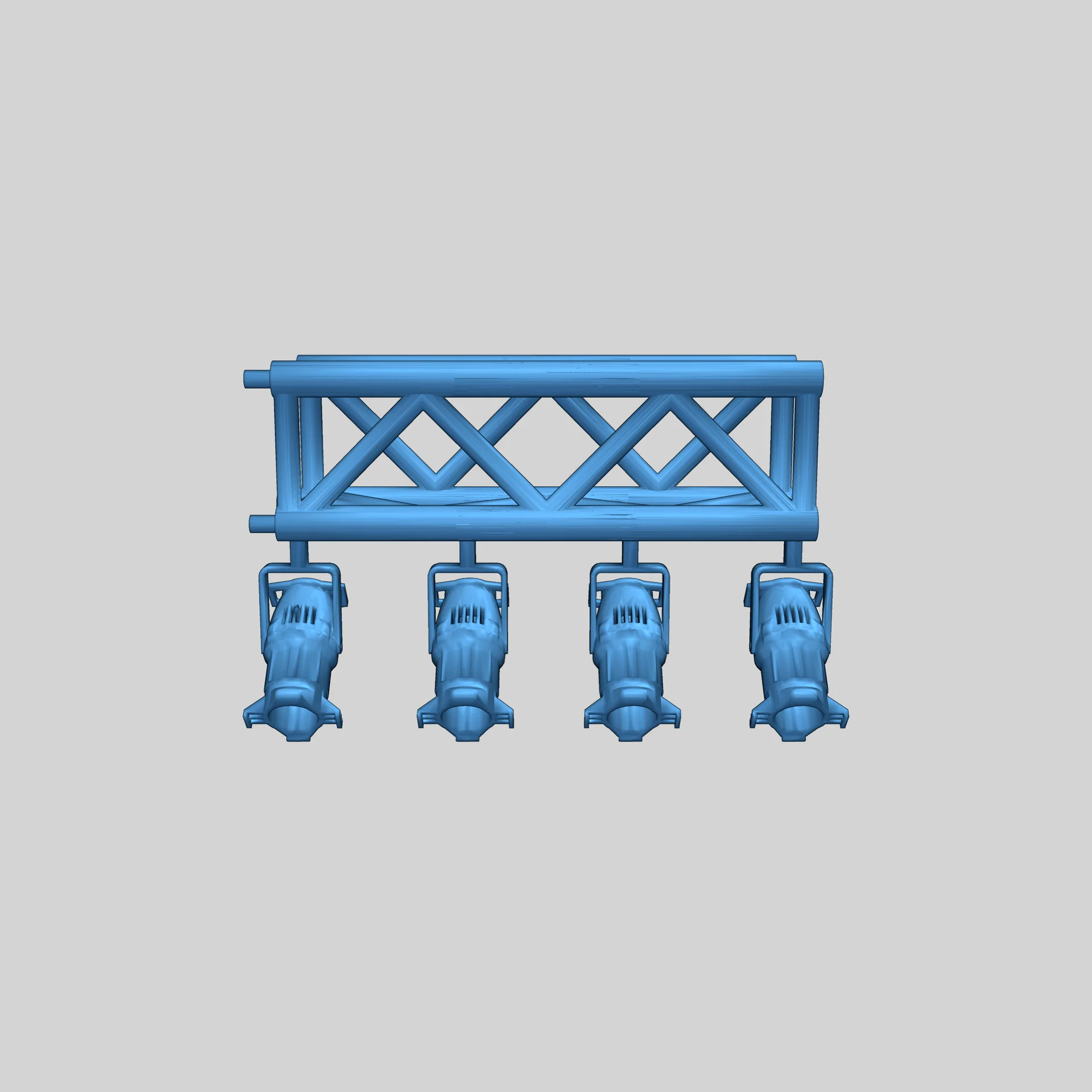 Модель сценической рамы с прожекторами