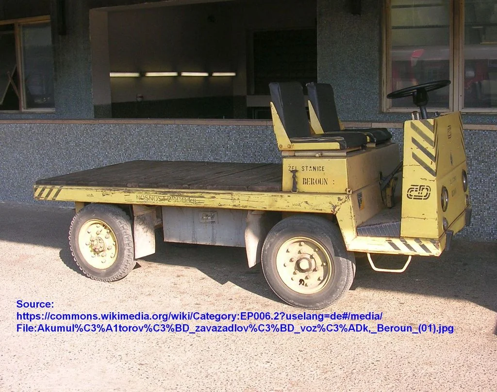 Электрический грузовик Balkancar EP с тележкой (1:160)