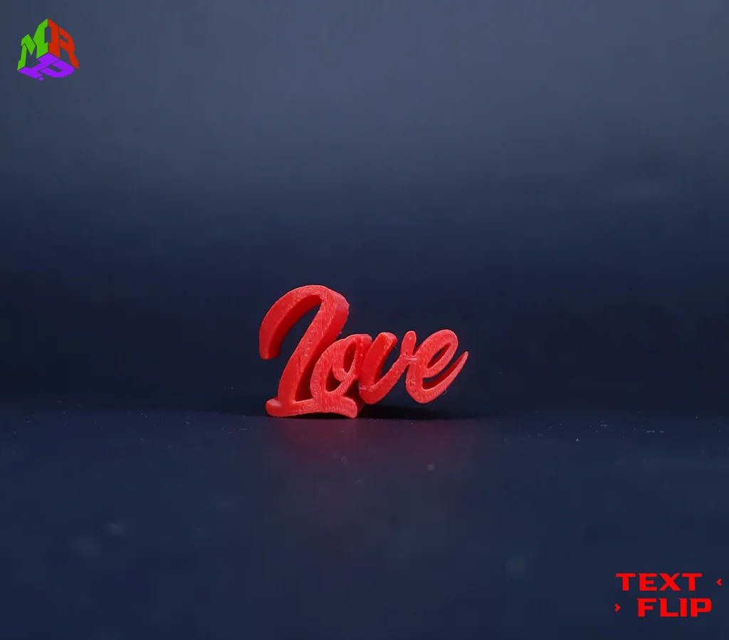 3D модель: Text Flip - Love