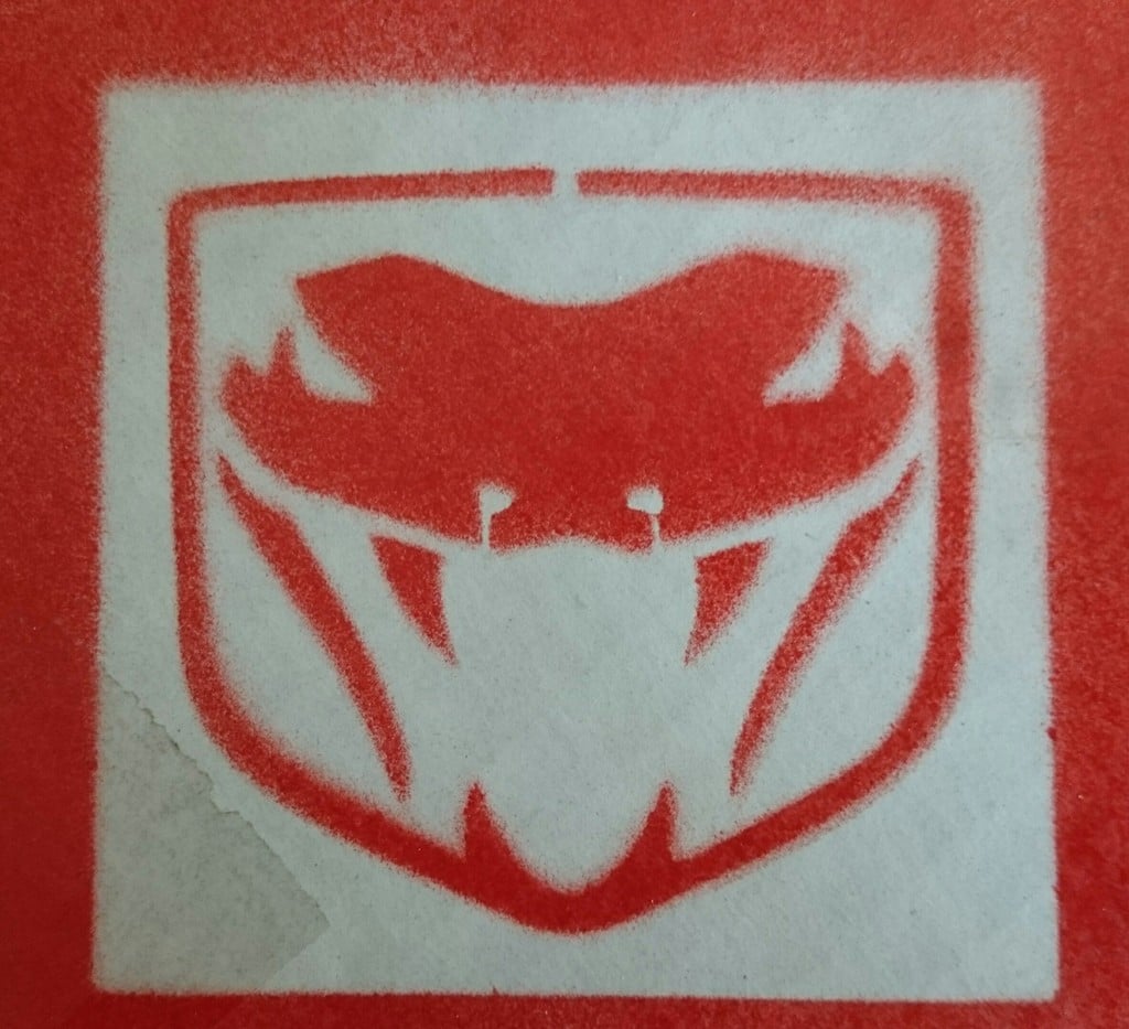 Трафарет логотипа Dodge Viper