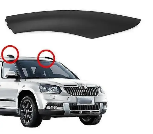 3D модель Крышка рейлинга крыши (торцевая накладка) для Skoda Yeti - фото 2