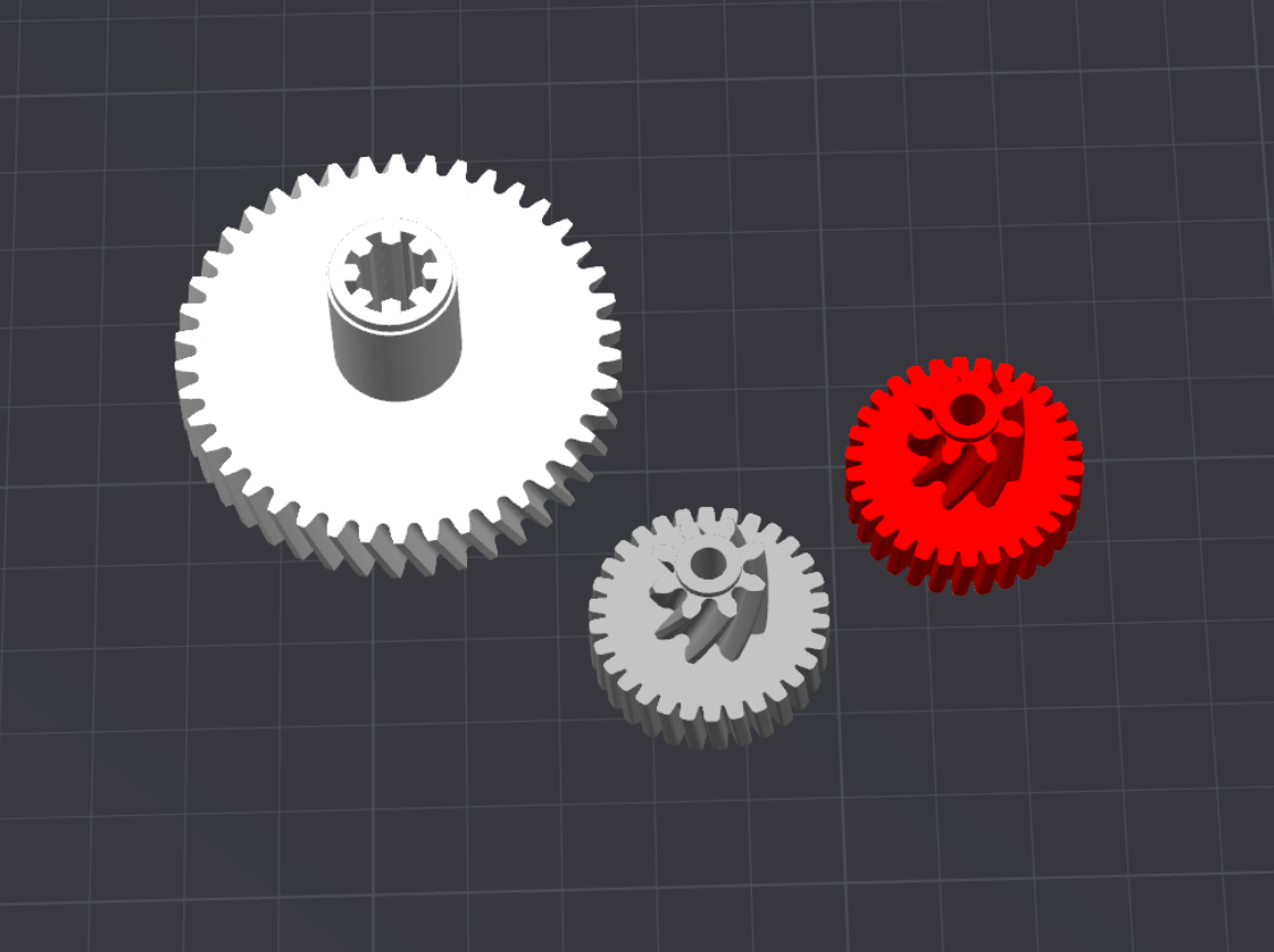 3D модель Комплект шестерен (3 шт.) привода регулировки сиденья Mercedes GL - фото 1