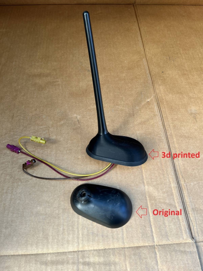 3D модель Крышка (основание) антенны на крышу Mercedes W169 / W245 - фото 3