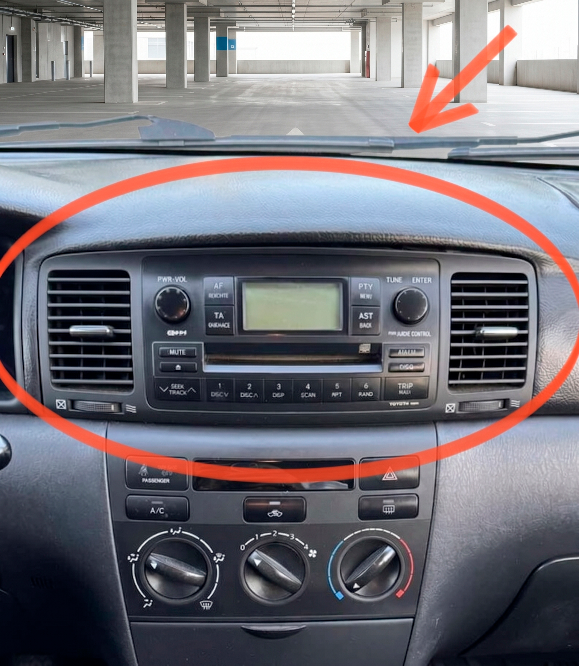 3D модель Рамка приборной панели и центральных воздуховодов Toyota Corolla E120/E130 (2003–2007) - фото 1