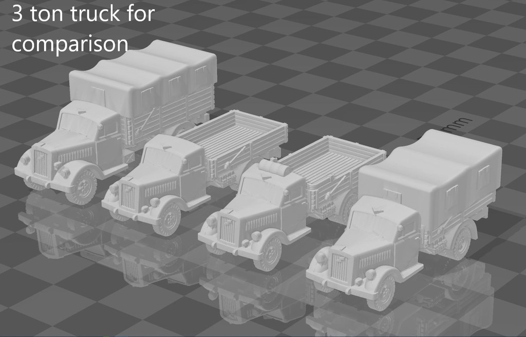 3D-модель Opel Blitz 2.5-35 1½ тонного легкого грузовика