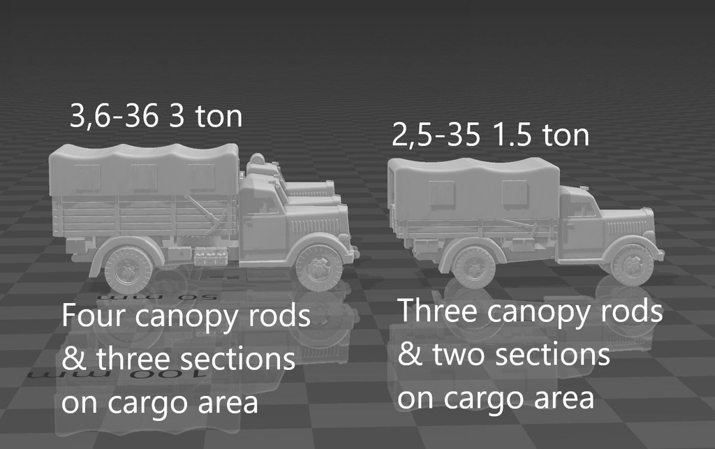 3D-модель Opel Blitz 2.5-35 1½ тонного легкого грузовика