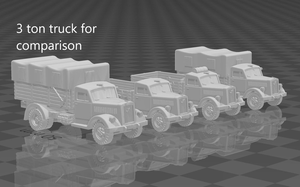 3D-модель Opel Blitz 2.5-35 1½ тонного легкого грузовика