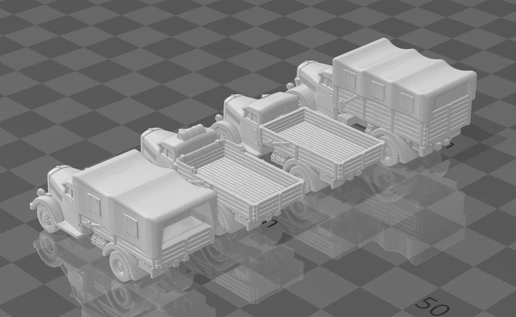 3D-модель Opel Blitz 2.5-35 1½ тонного легкого грузовика