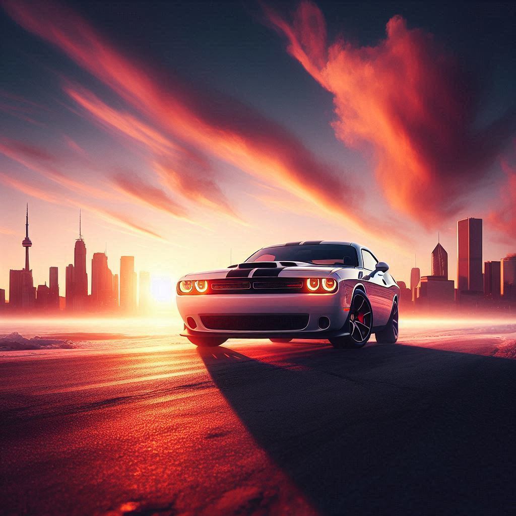 Литофания из винтажного Dodge Challenger