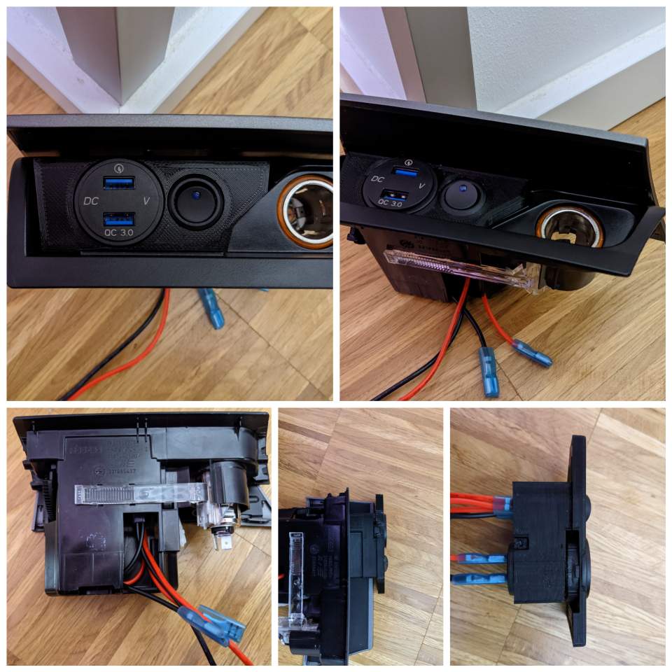 Вставка для USB портов вместо пепельницы