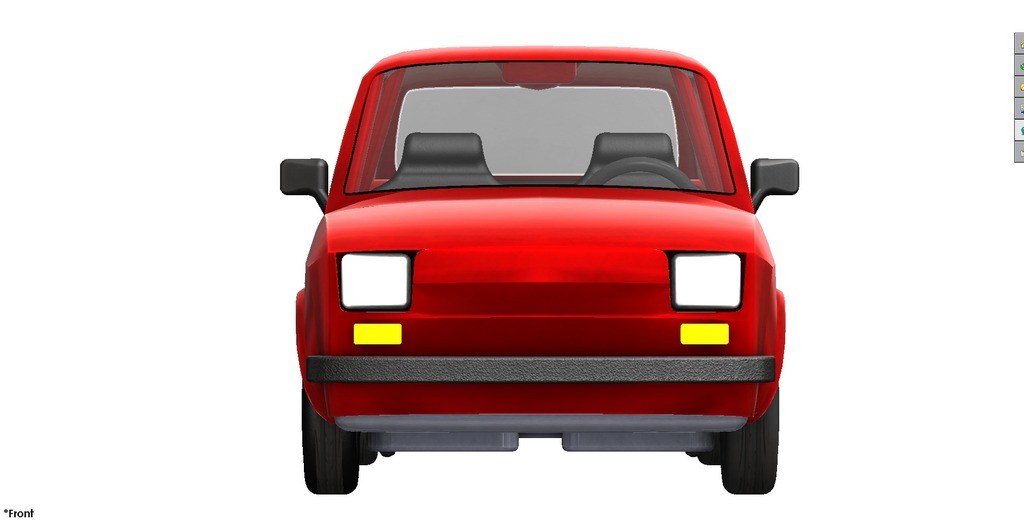 3D модель автомобиля Fiat 126