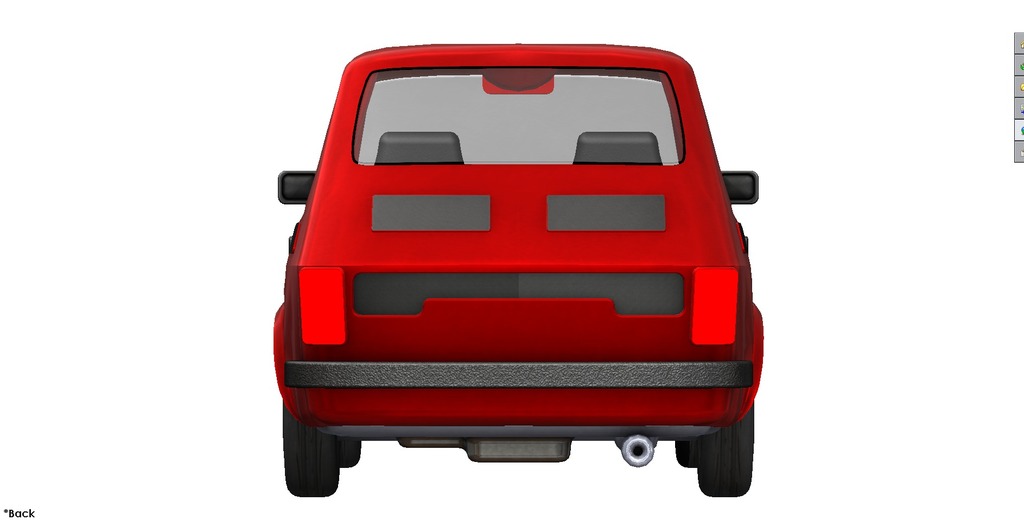 3D модель автомобиля Fiat 126
