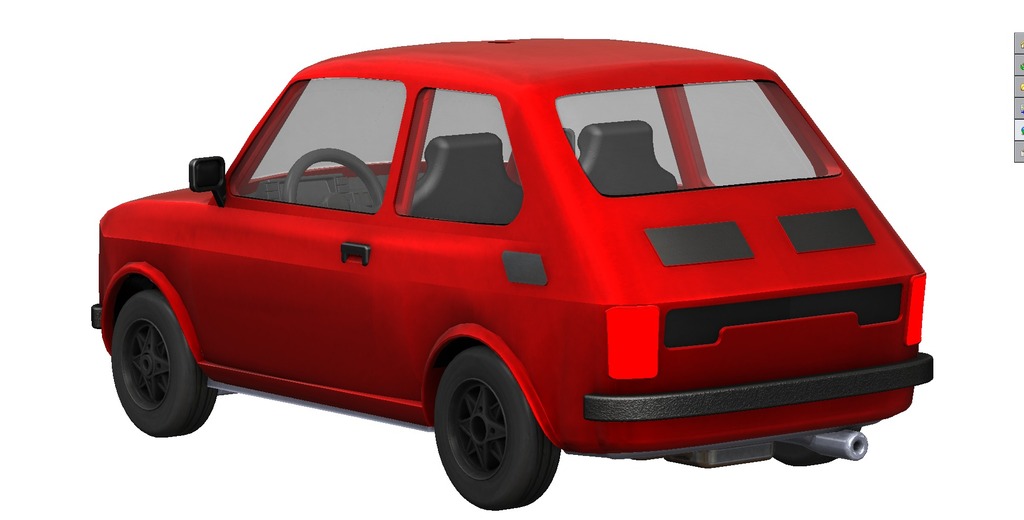 3D модель автомобиля Fiat 126