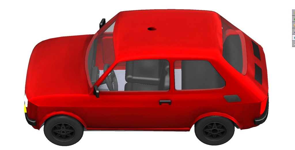3D модель автомобиля Fiat 126