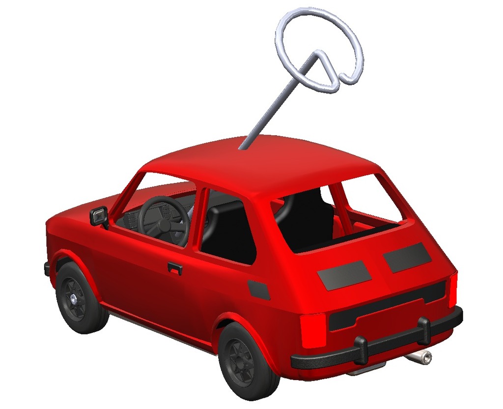 3D модель автомобиля Fiat 126