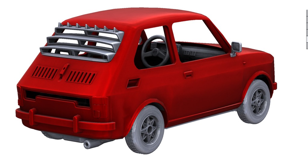 3D модель автомобиля Fiat 126