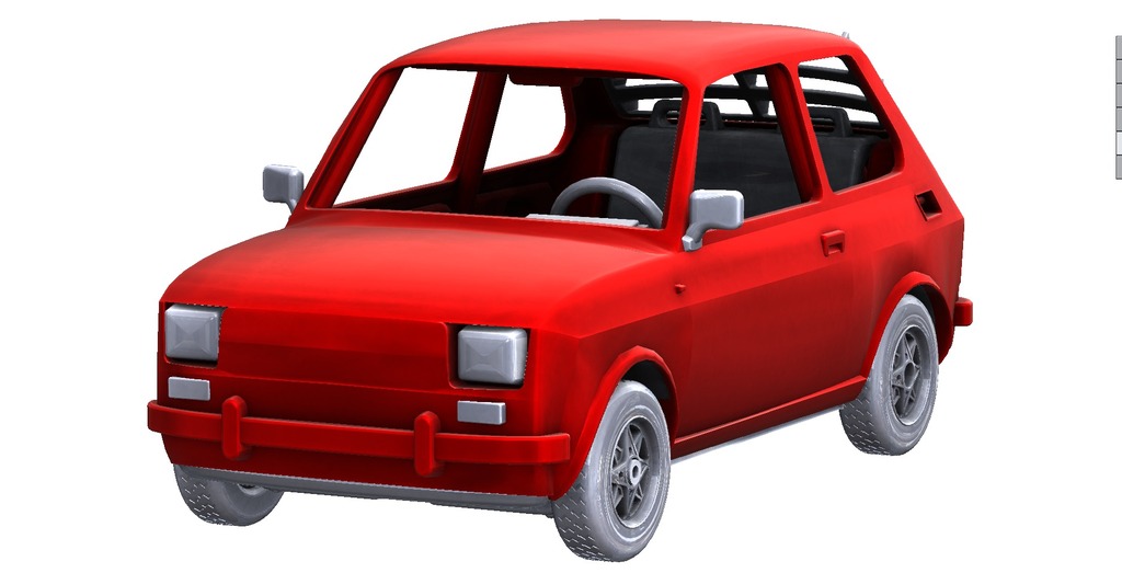 3D модель автомобиля Fiat 126