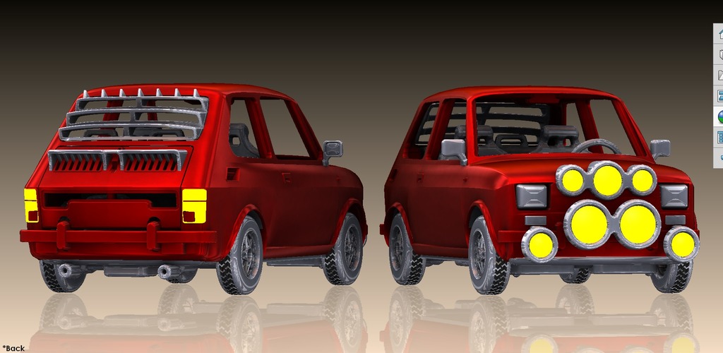 3D модель автомобиля Fiat 126