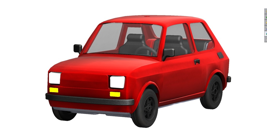 3D модель автомобиля Fiat 126