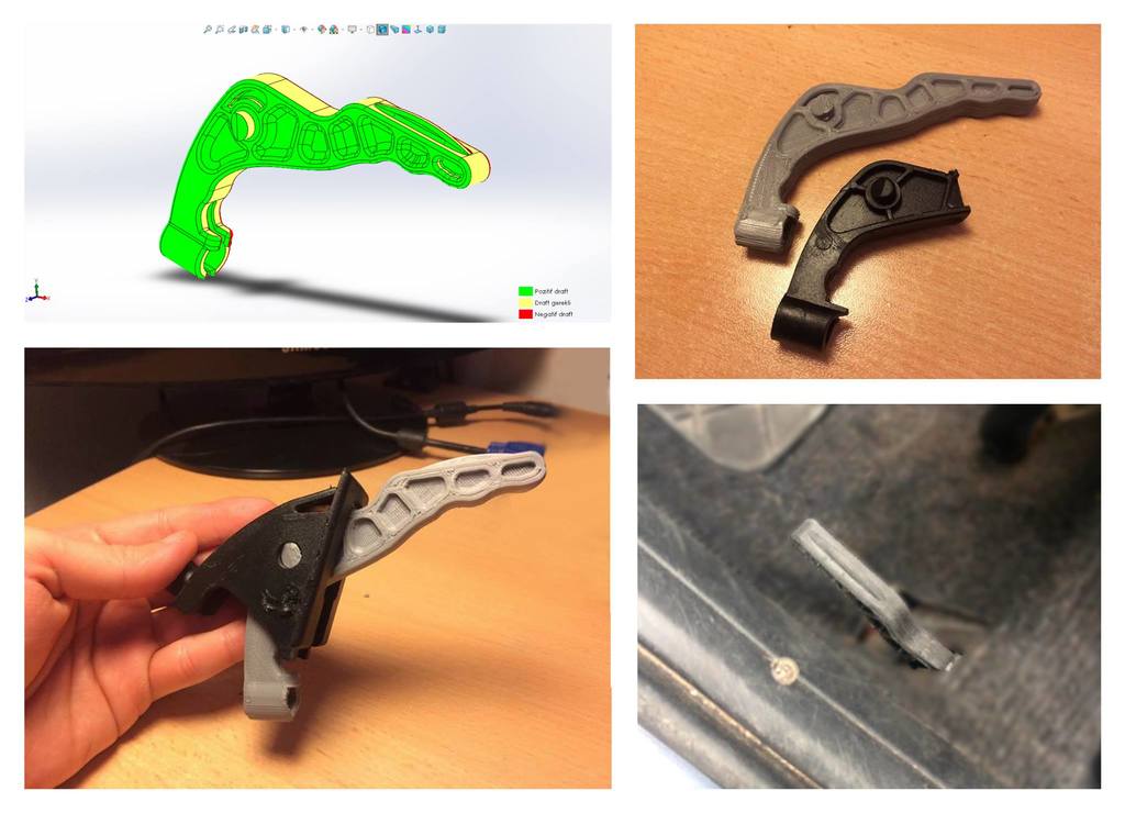 Рычаг для открывания внутреннего багажника Fiat Uno