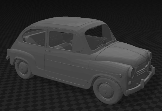 Fiat 600 с интерьером