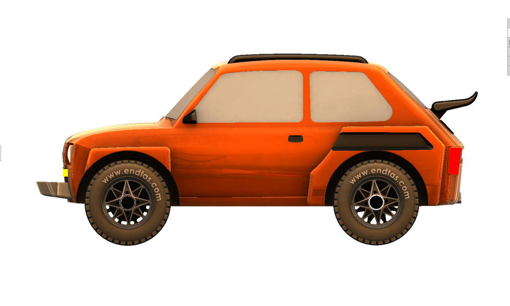 3D модель внедорожника Fiat 126