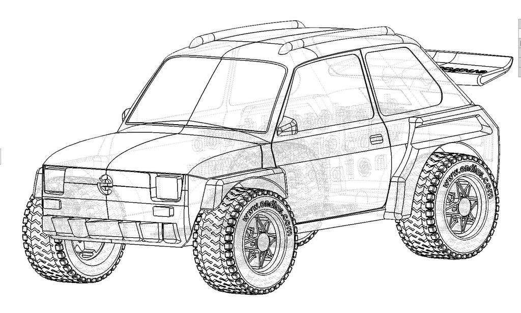 3D модель внедорожника Fiat 126